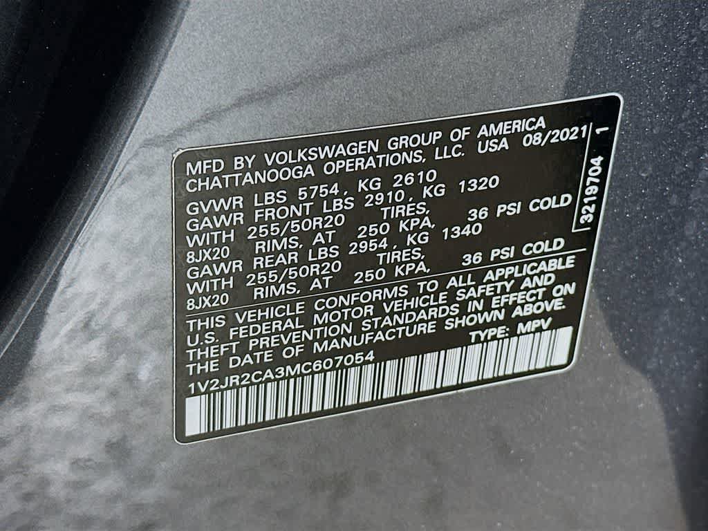 Used 2021 Volkswagen Atlas SE w/ Panoramic Sunroof Package FWD image 22