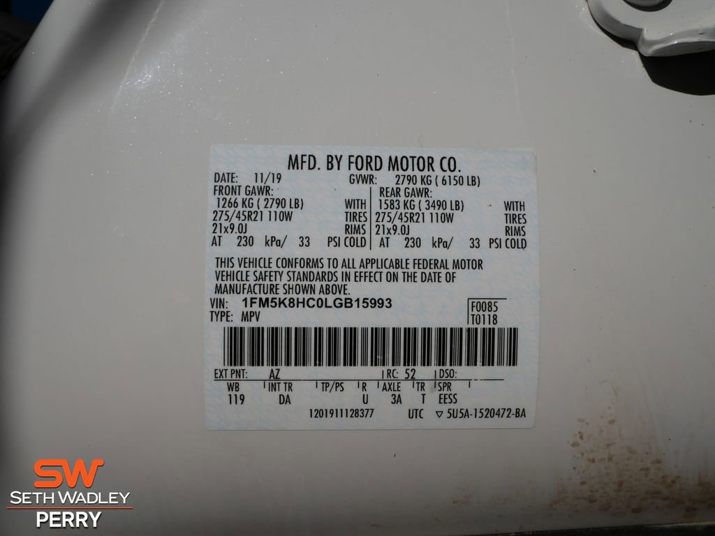 Certified 2020 Ford Explorer Platinum w/ Premium Technology Package image 27