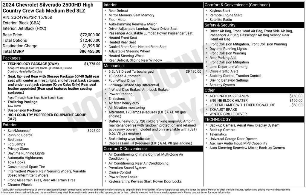 Used 2024 Chevrolet Silverado 2500 High Country w/ Technology Package AWD/4WD image 41