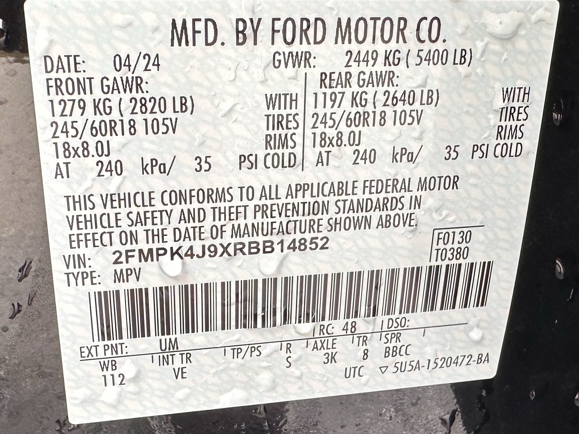 Certified 2024 Ford Edge SEL w/ Convenience Package AWD/4WD image 28