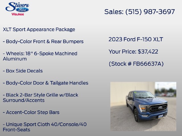 Certified 2023 Ford F150 XLT w/ Equipment Group 302A High AWD/4WD image 28
