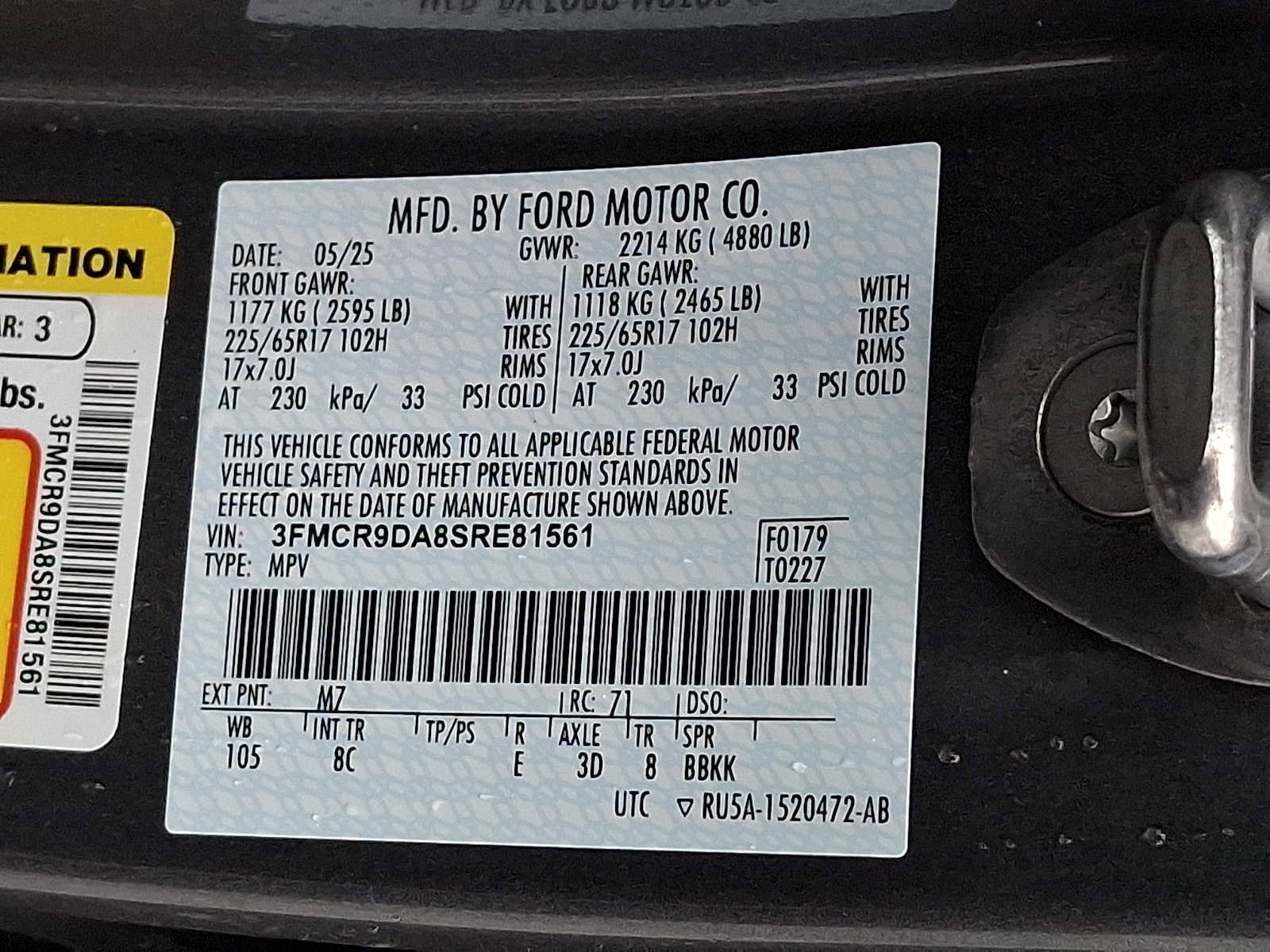 Certified 2025 Ford Bronco Sport Badlands AWD/4WD image 26