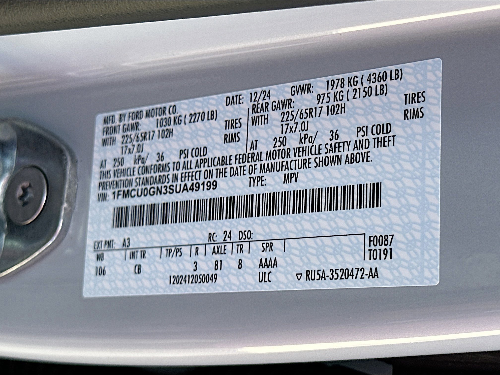 Certified 2025 Ford Escape Active image 30