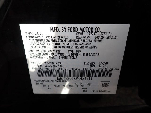 Certified 2021 Ford EcoSport SE w/ SE Convenience Package AWD/4WD image 22