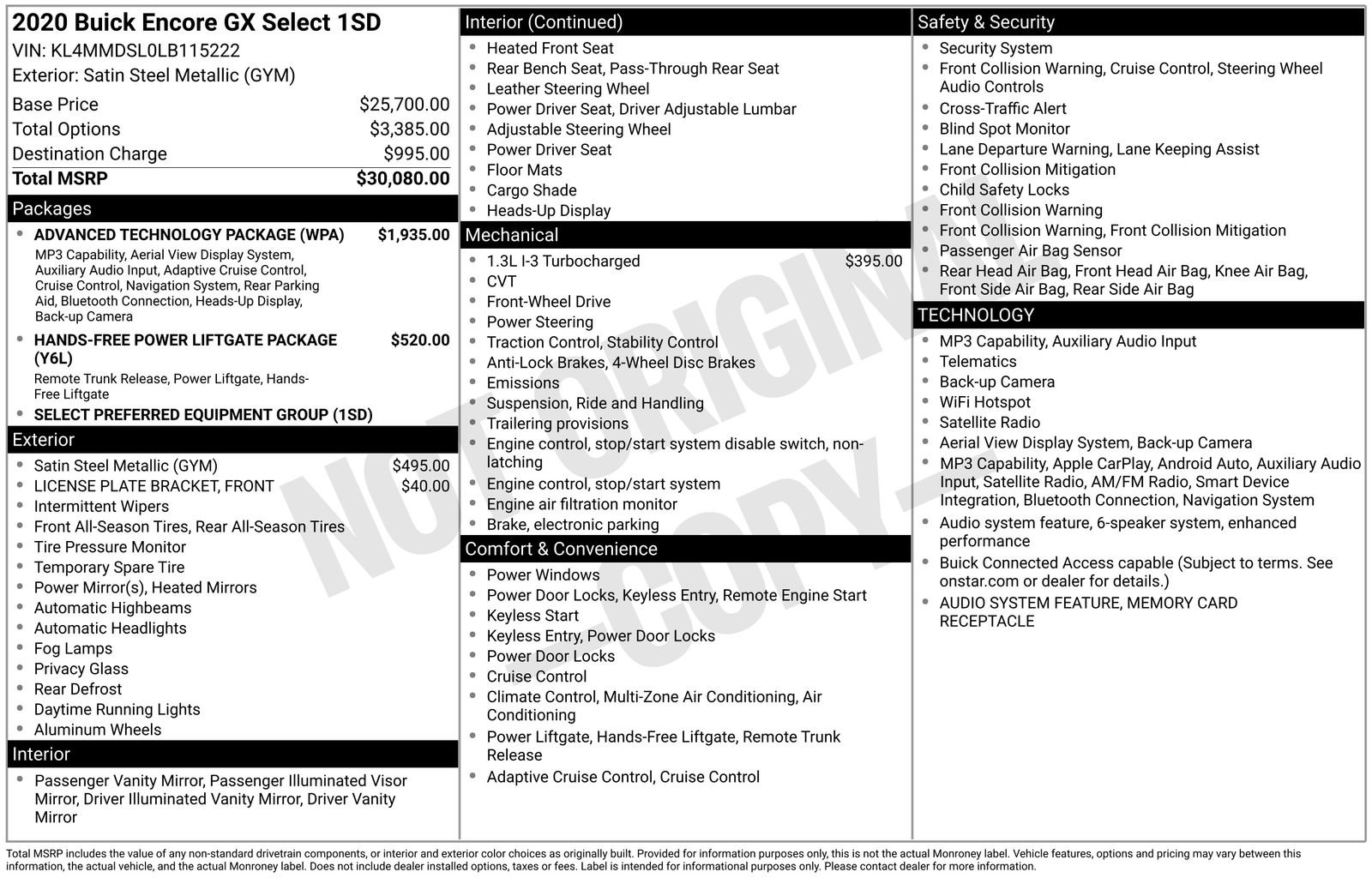 Used 2020 Buick Encore GX Select w/ Advanced Technology Package FWD image 32