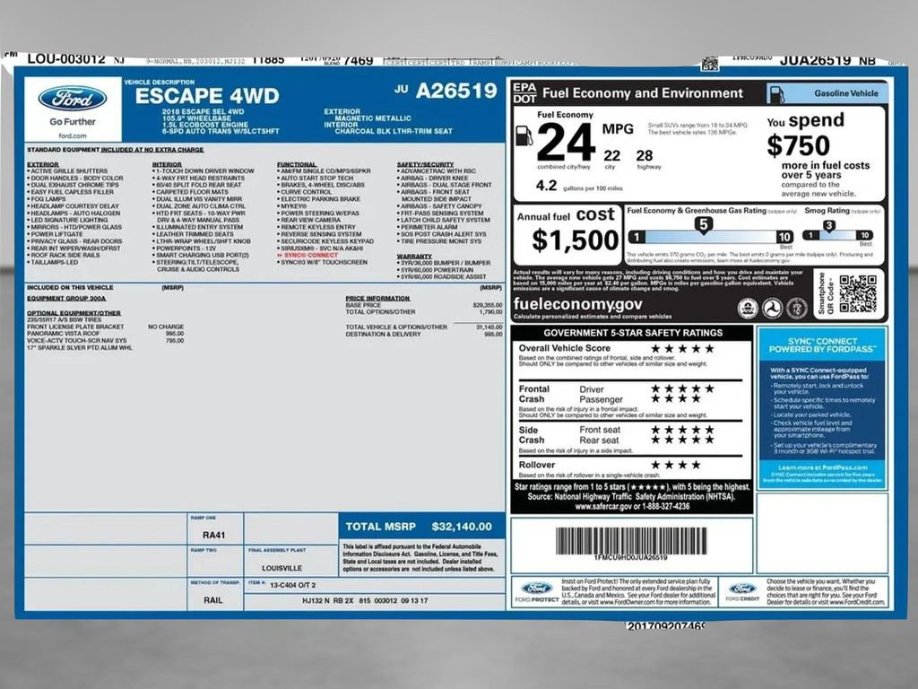 Certified 2018 Ford Escape SEL AWD/4WD image 2