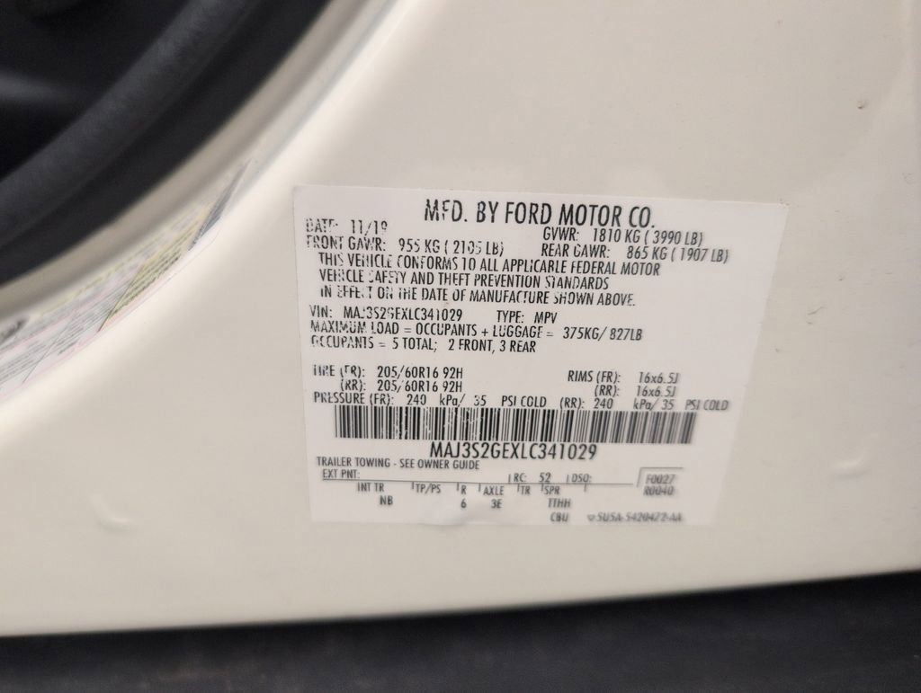 Certified 2020 Ford EcoSport SE w/ SE Convenience Package FWD image 39