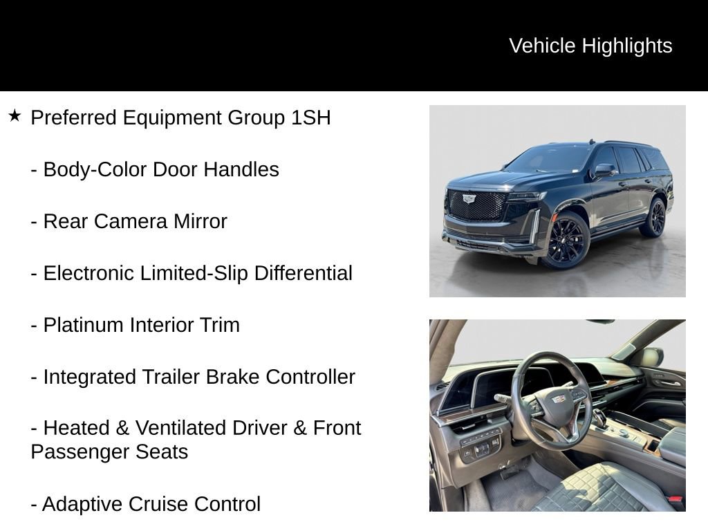 Used 2023 Cadillac Escalade Sport Platinum w/ LPO, ONYX Package AWD/4WD image 11