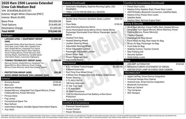 Used 2020 RAM 2500 Laramie image 35