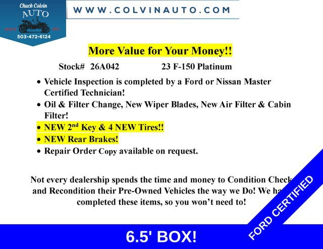 Certified 2023 Ford F150 Platinum w/ FX4 Off-Road Package image 2