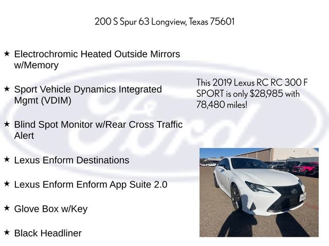 Used 2019 Lexus RC 300 F Sport image 30