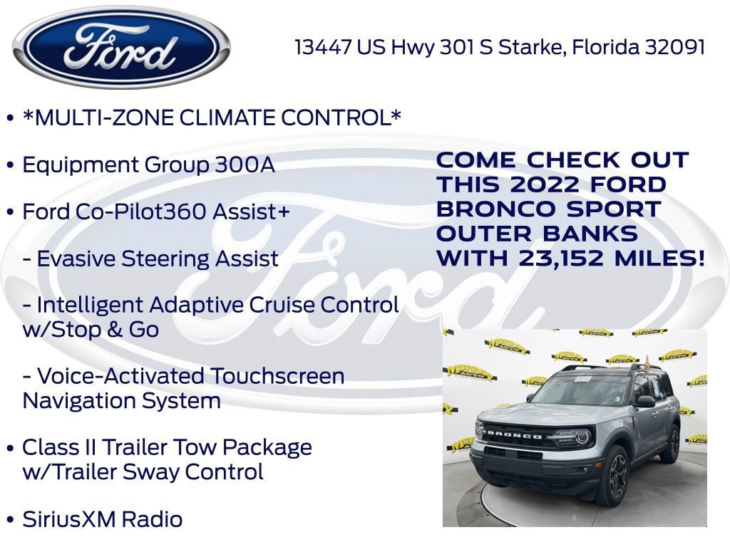 Certified 2022 Ford Bronco Sport Outer Banks image 18