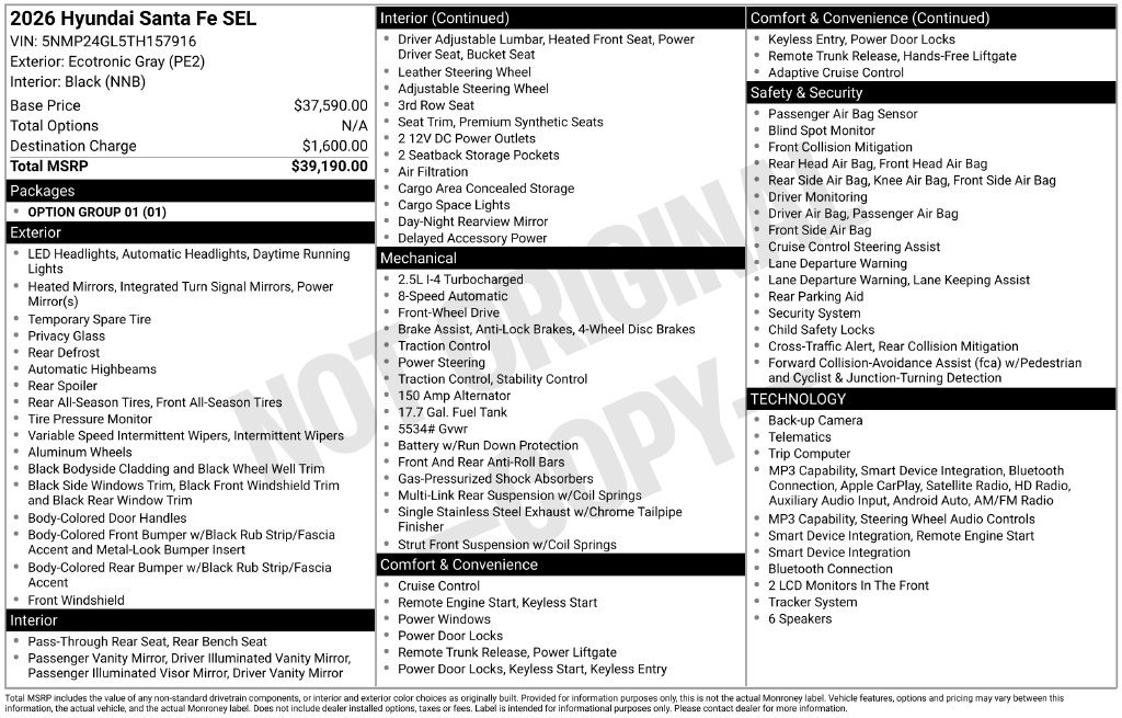 Used 2026 Hyundai Santa Fe SEL FWD image 5