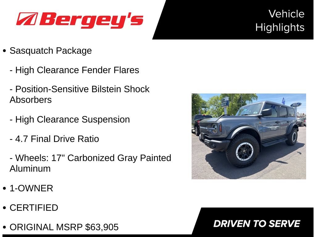 Certified 2025 Ford Bronco Badlands w/ Sasquatch Package AWD/4WD image 5