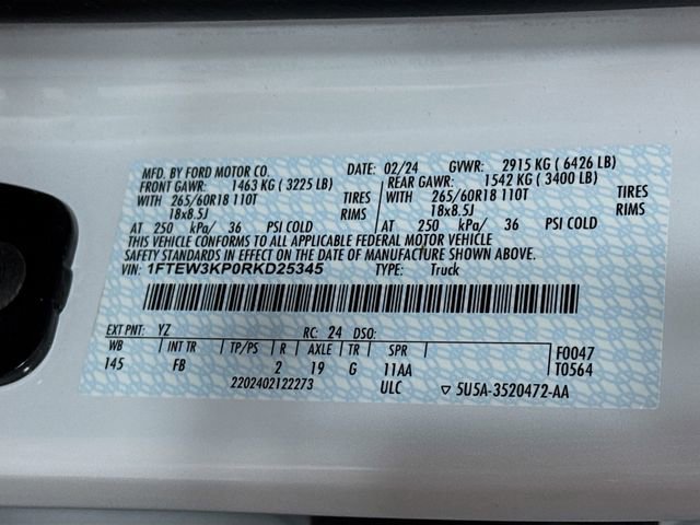 Certified 2024 Ford F150 XLT w/ Equipment Group 302A MID image 37