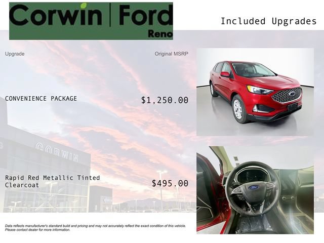 Certified 2024 Ford Edge SEL w/ Convenience Package AWD/4WD image 3