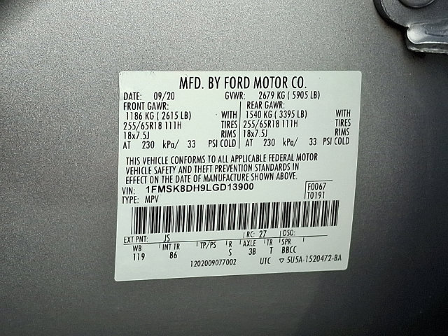 Certified 2020 Ford Explorer XLT w/ Class III Trailer Tow Package AWD/4WD image 27