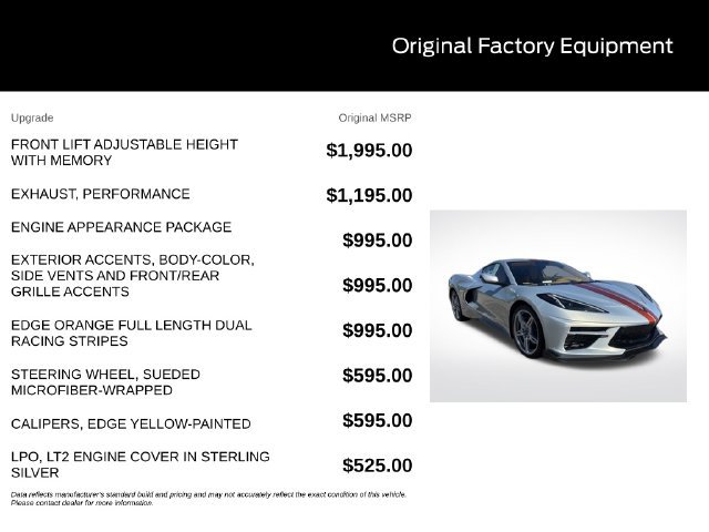 Used 2021 Chevrolet Corvette Stingray Premium Cpe w/ Engine Appearance Package RWD image 11