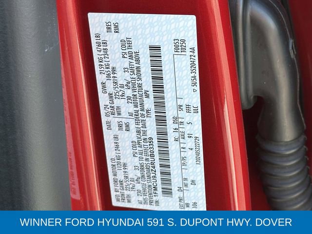 Certified 2024 Ford Escape Platinum w/ Premium Technology Package image 12