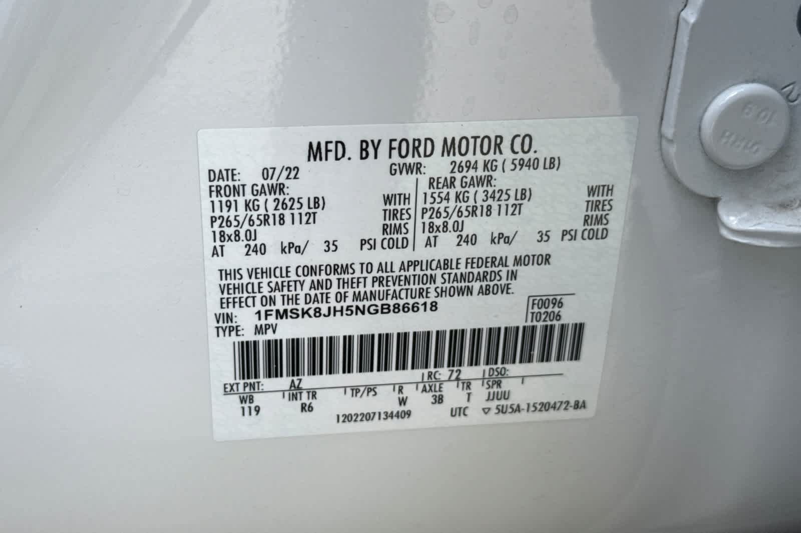 Certified 2022 Ford Explorer Timberline AWD/4WD image 30
