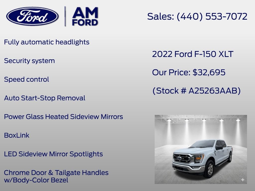Certified 2022 Ford F150 XLT w/ Equipment Group 302A High AWD/4WD image 36