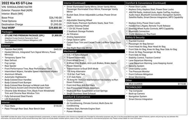 Used 2022 Kia K5 GT-Line w/ GT-Line FWD Premium Package image 35