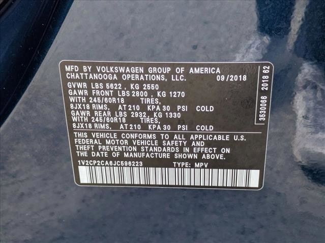 Used 2018 Volkswagen Atlas SE FWD image 22