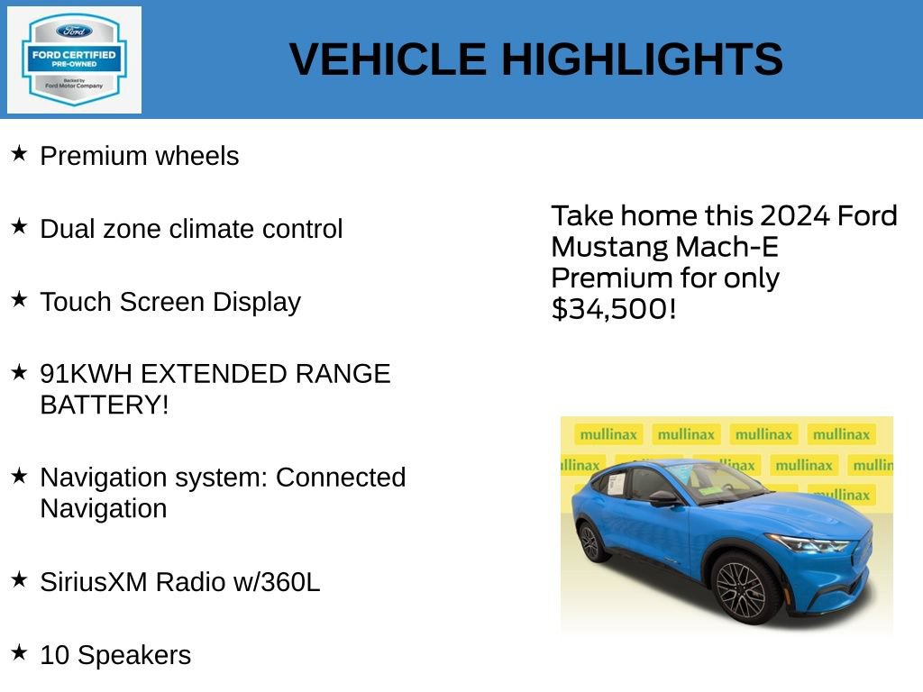 Certified 2024 Ford Mustang Mach-E Premium RWD image 21