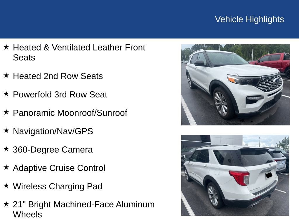 Certified 2023 Ford Explorer Platinum w/ Technology Package AWD/4WD image 9
