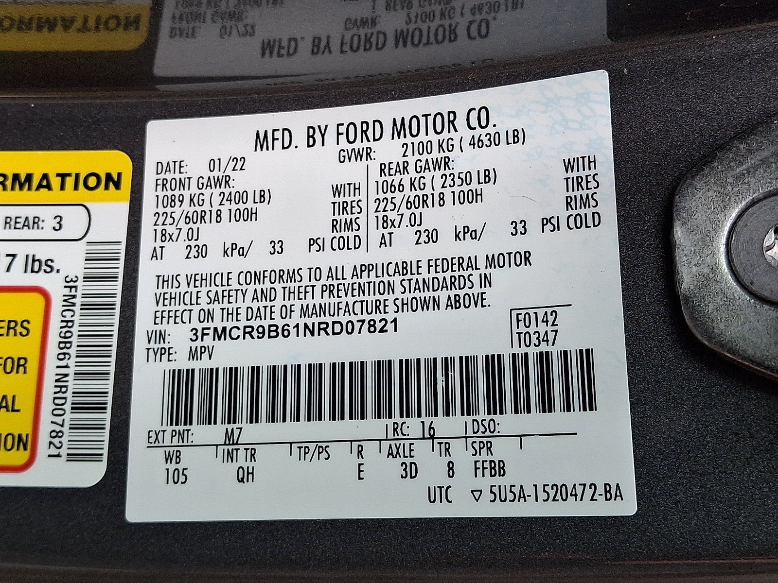 Certified 2022 Ford Bronco Sport Big Bend w/ Convenience Package AWD/4WD image 27