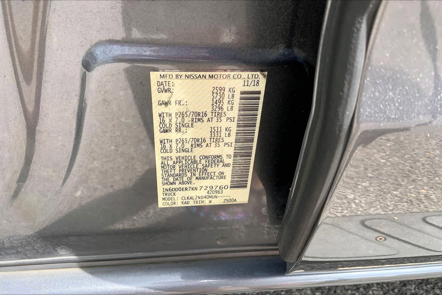 Used 2019 Nissan Frontier SV RWD image 32