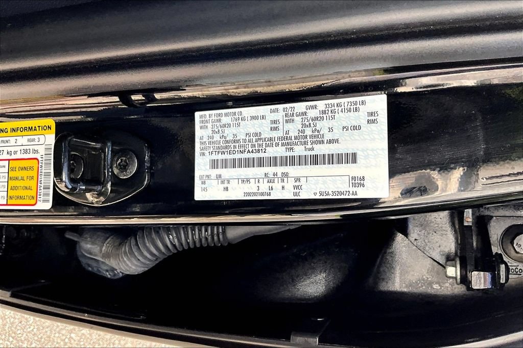 Certified 2022 Ford F150 Lariat w/ Equipment Group 502A High AWD/4WD image 22