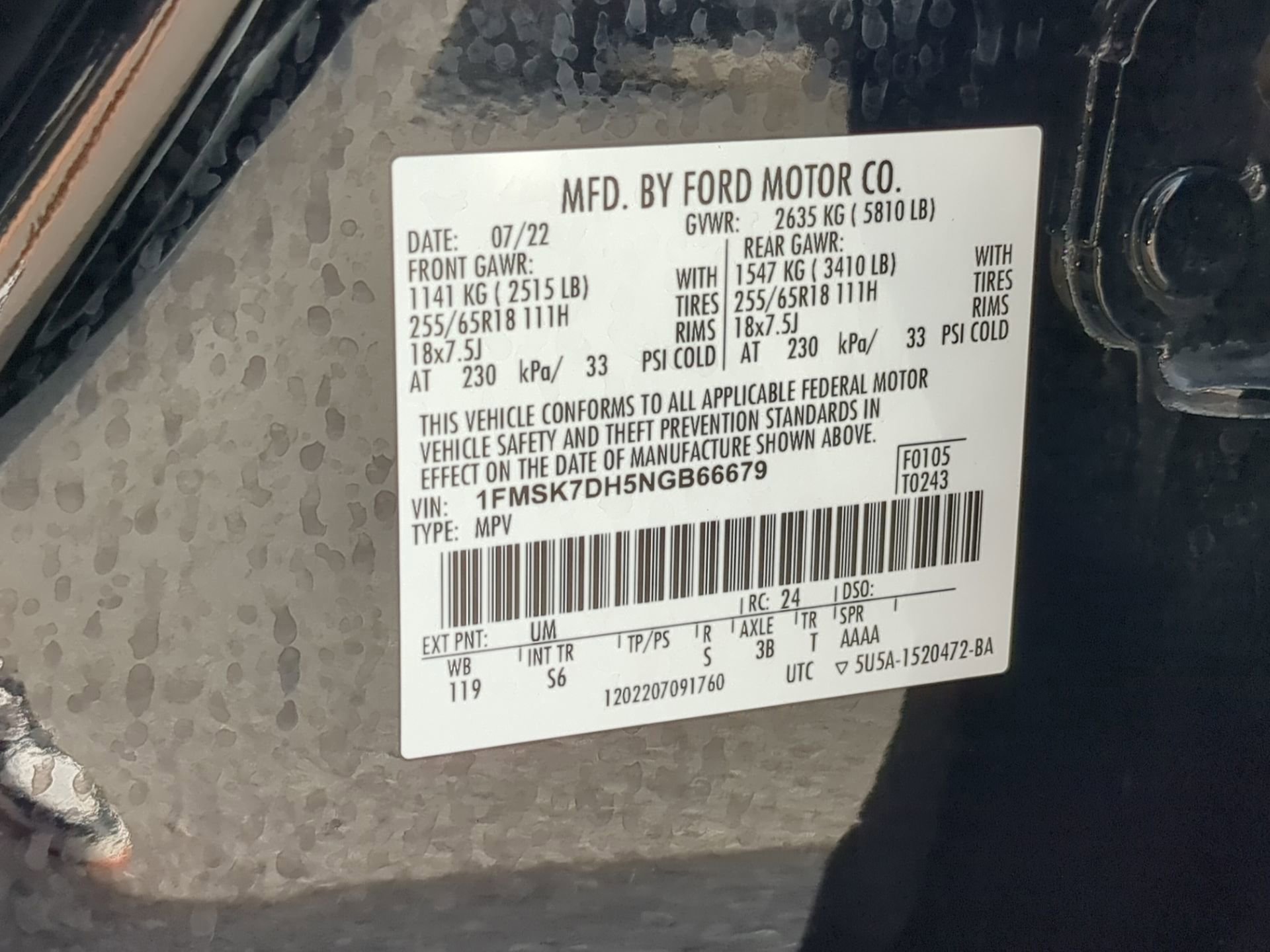 Certified 2022 Ford Explorer XLT w/ Equipment Group 202A image 65