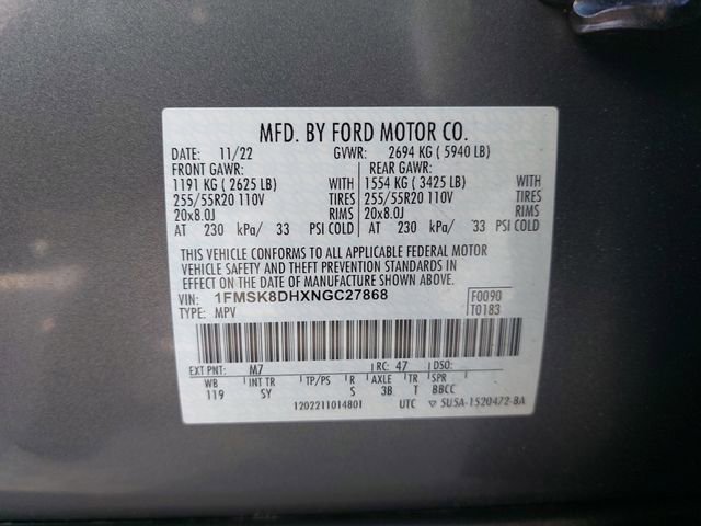 Certified 2022 Ford Explorer XLT w/ Equipment Group 202A AWD/4WD image 33