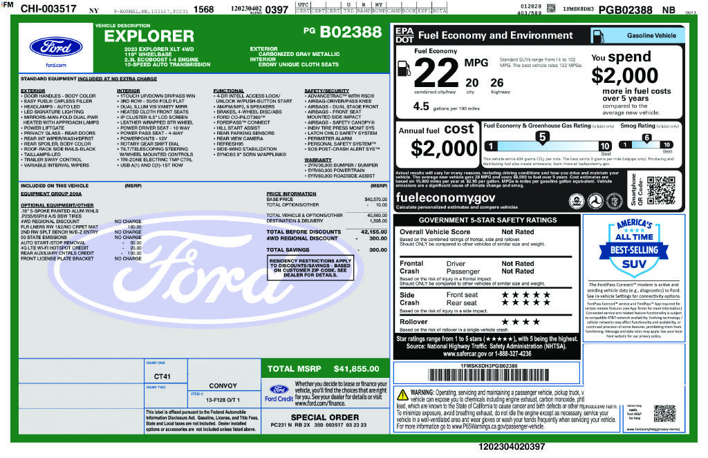 Certified 2023 Ford Explorer XLT AWD/4WD image 30