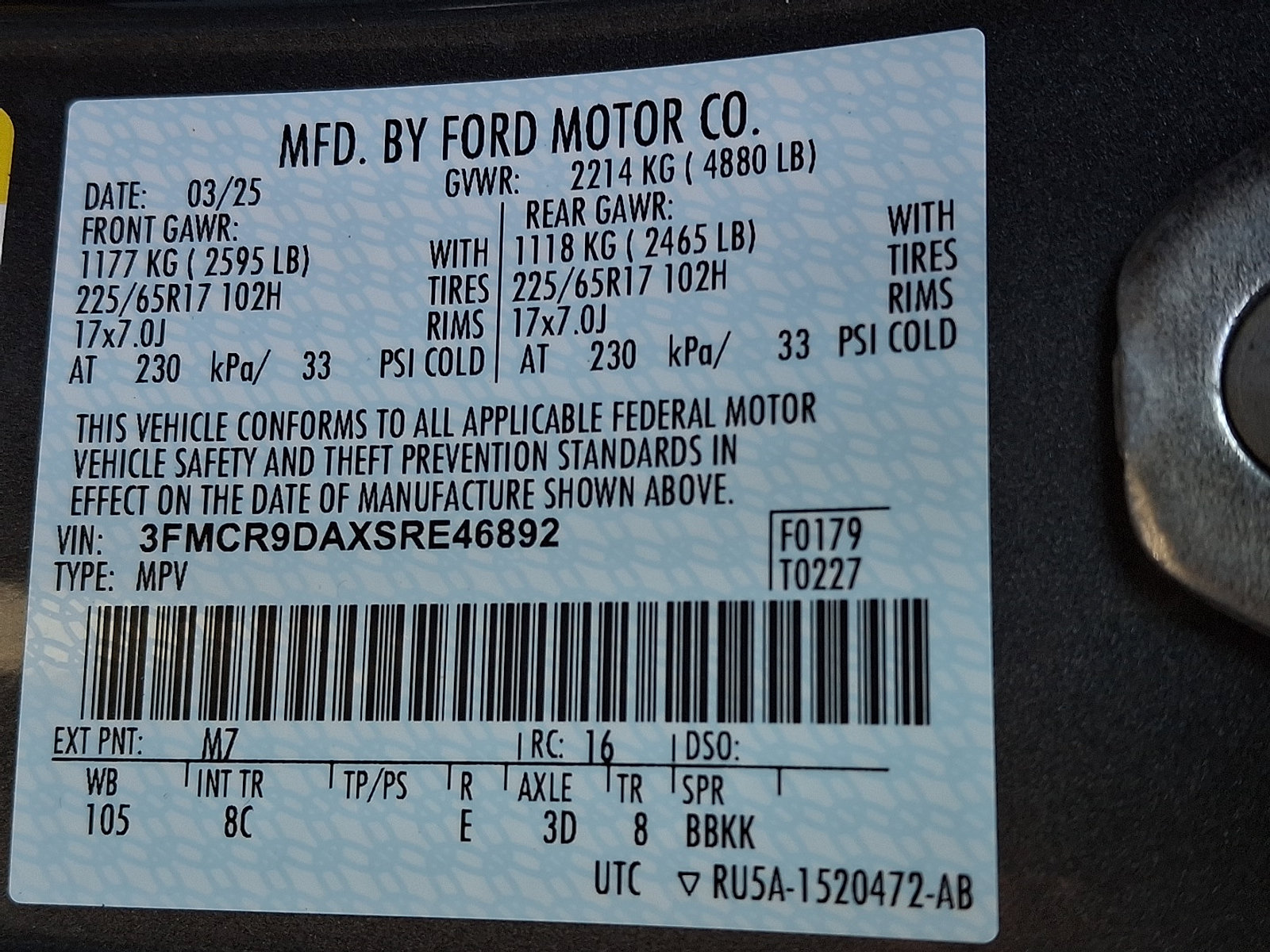 Certified 2025 Ford Bronco Sport Badlands AWD/4WD image 29