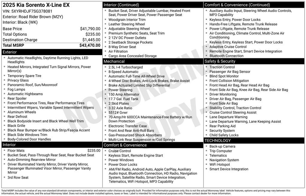 Used 2025 Kia Sorento X-Line EX image 7