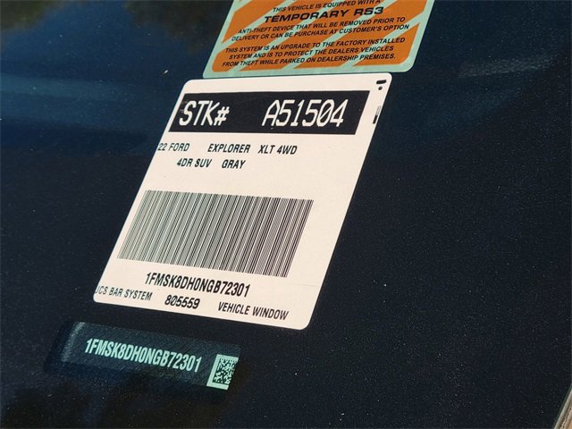 Certified 2022 Ford Explorer XLT w/ Equipment Group 202A image 31