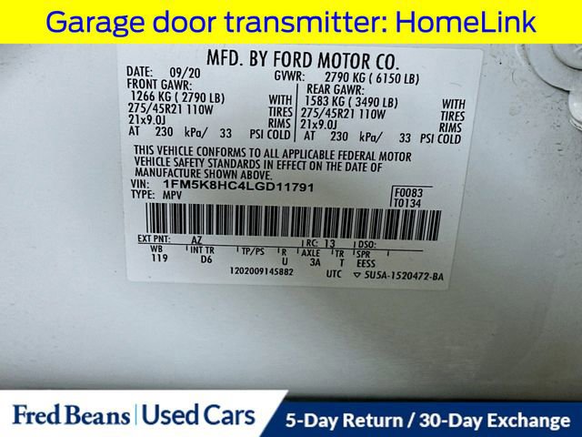 Certified 2020 Ford Explorer Platinum w/ Premium Technology Package image 41