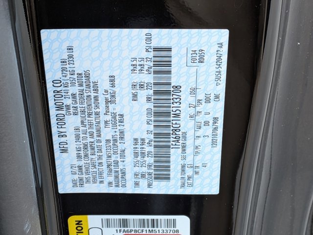 Certified 2021 Ford Mustang GT Premium w/ Black Accent Package image 37