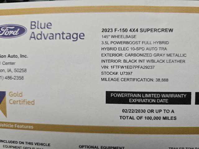 Certified 2023 Ford F150 Platinum w/ Equipment Group 701A High image 32