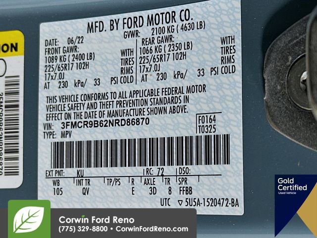 Certified 2022 Ford Bronco Sport Big Bend w/ Convenience Package AWD/4WD image 37