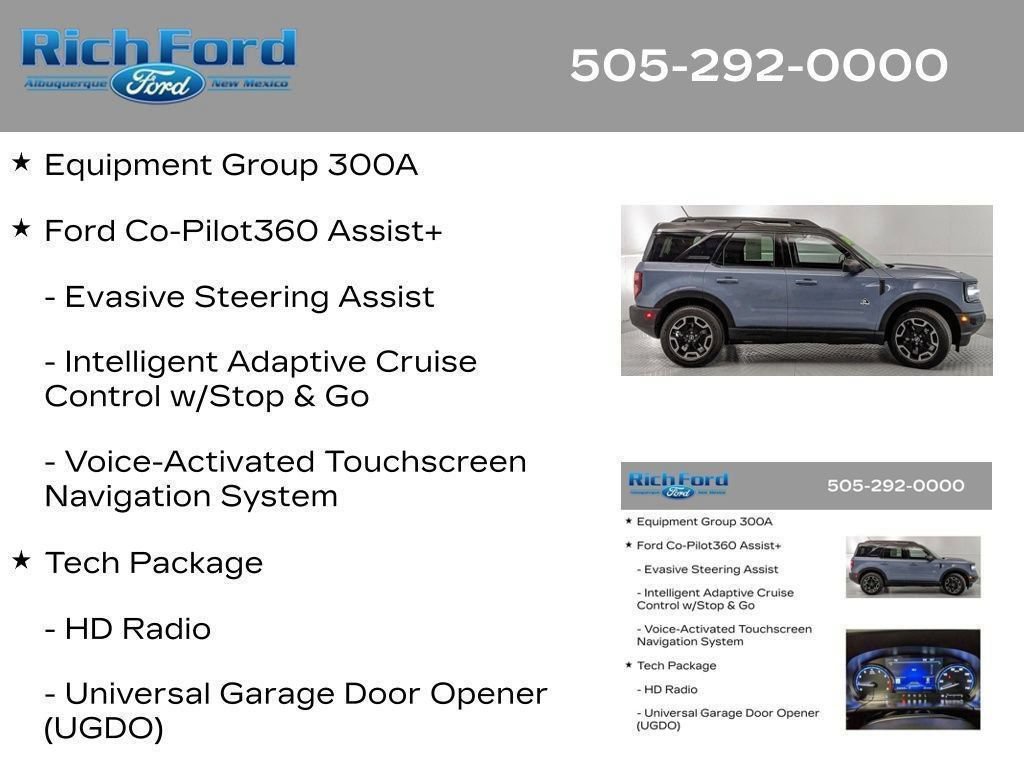 Certified 2024 Ford Bronco Sport Outer Banks w/ Tech Package AWD/4WD image 16