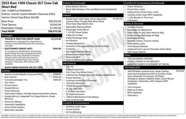 Used 2023 RAM 1500 Classic SLT w/ Trailer & Traction Group AWD/4WD image 35