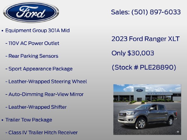 Certified 2023 Ford Ranger XLT w/ Equipment Group 301A Mid RWD image 7