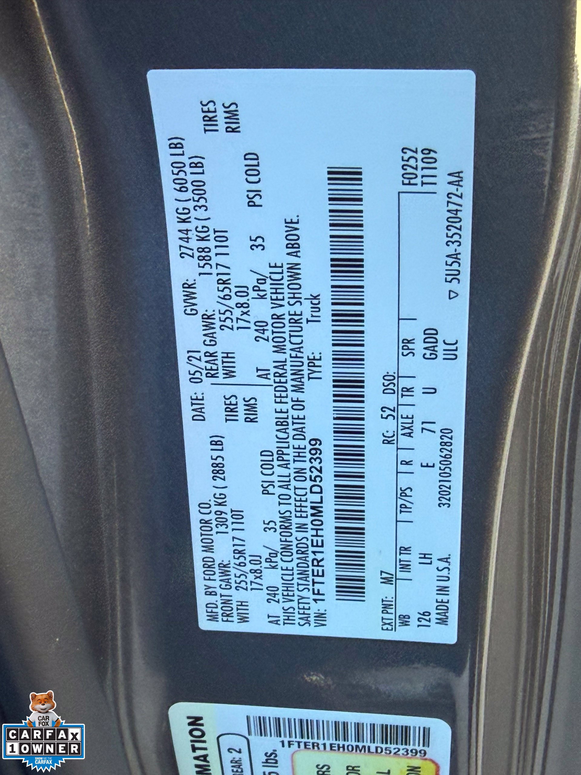 Certified 2021 Ford Ranger XL w/ Equipment Group 101A High RWD image 34