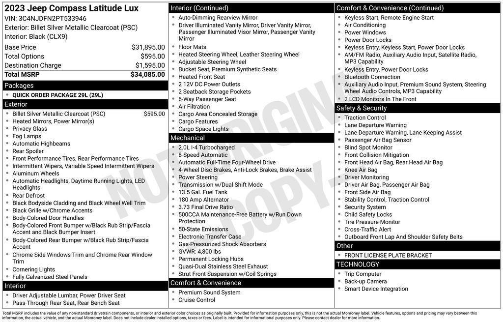 Used 2023 Jeep Compass Latitude image 33