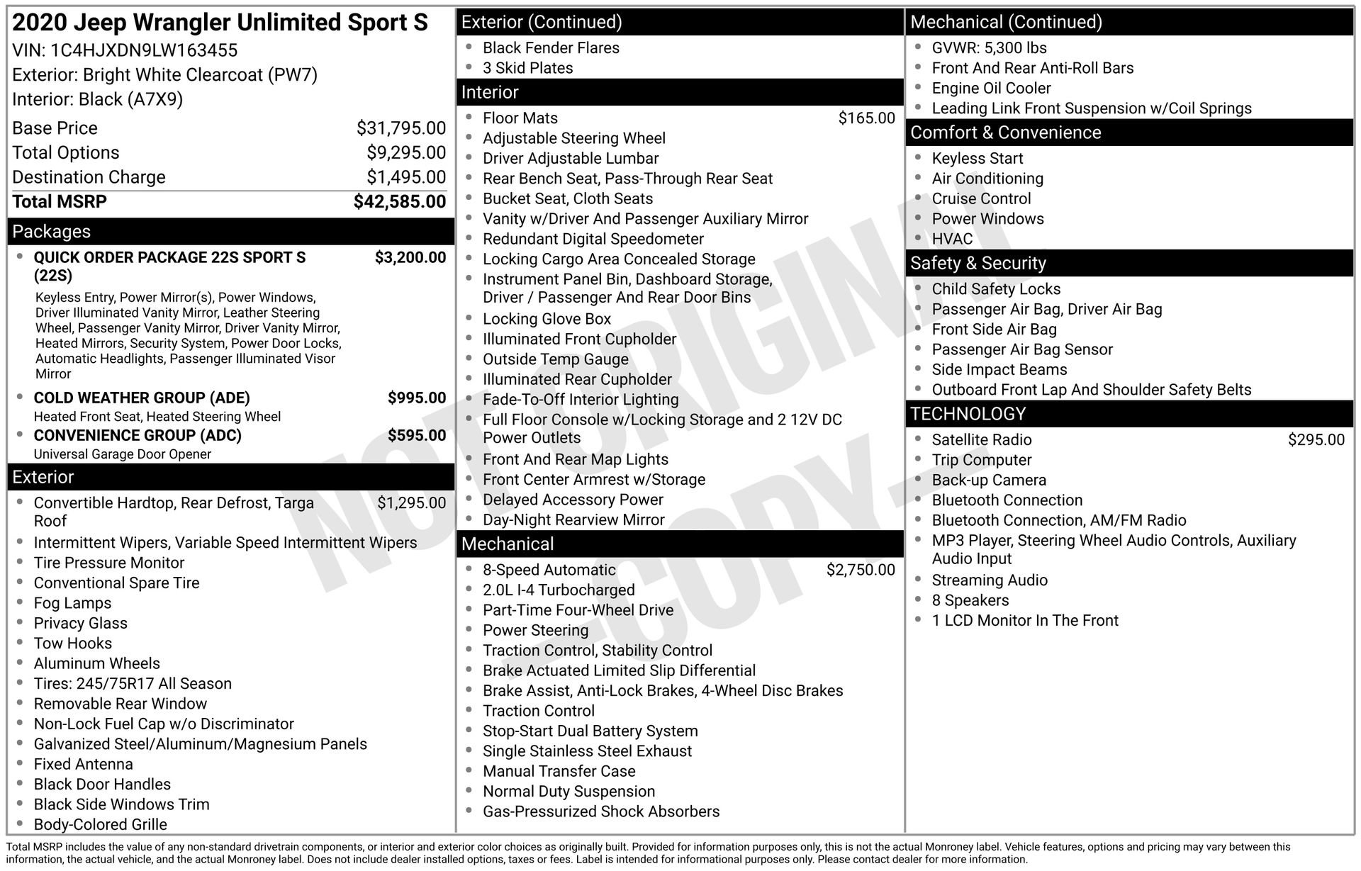Used 2020 Jeep Wrangler Unlimited Sport S AWD/4WD image 33