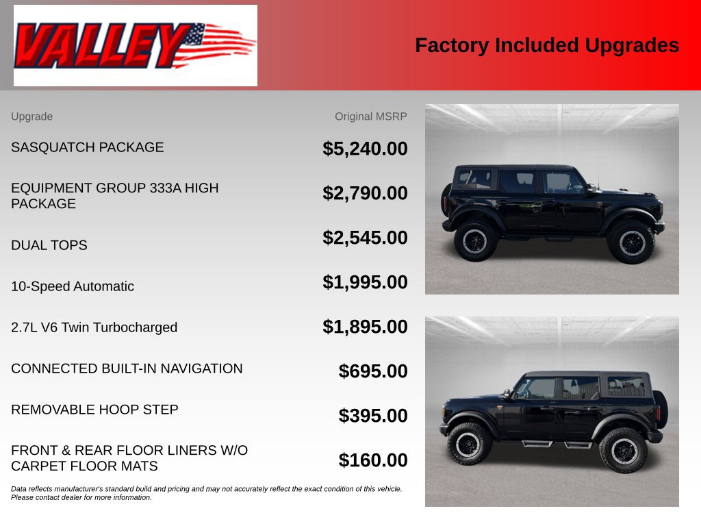Certified 2023 Ford Bronco Badlands w/ Sasquatch Package AWD/4WD image 6