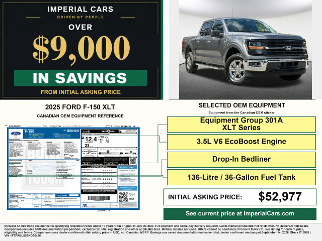 Certified 2025 Ford F150 XLT w/ Equipment Group 301A Standard AWD/4WD image 3